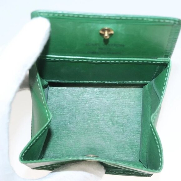 LOUIS VUITTON Epi Porte Monnaie Boite Coin Purse Green - Picture 7 of 15